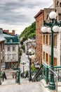 Colonial buildings in the Lower Town of the historic district of Royalty Free Stock Photo