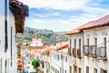 Colonial buildings in the old tow of Sucre - Bolivia Royalty Free Stock Photo
