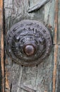Colonial Catholic church door architecture detail Royalty Free Stock Photo