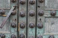 Colonial Catholic church door architecture detail Royalty Free Stock Photo