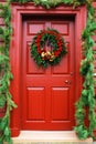 Colonial Christmas Door