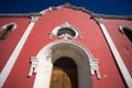 Colonial church entrance in Mexico Royalty Free Stock Photo