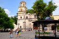 Colonial church at the historic neighborhood of Coyoacan in Mexico City Royalty Free Stock Photo