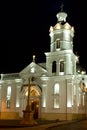 Colonial Church at night Royalty Free Stock Photo