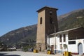 The colonial church San Francisco de Asis de Chalhuanca is located in the Plaza de Armas of Chalhuanca Peru Royalty Free Stock Photo