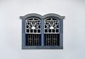 Colonial double windows in Diamantina, Brazil Royalty Free Stock Photo