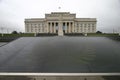 Neo-classical stone Memorial War Museum with main entry on grand stairs and historic WW1 and WW2 cenotaph in Auckland, New Zealand Royalty Free Stock Photo