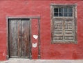 Colonial facade in Garachico. Tenerife. Spain.