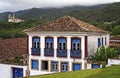 Colonial facade in historical city of Ouro Preto Royalty Free Stock Photo