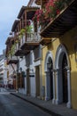 Colonial facades with the soft ligths of the morning Royalty Free Stock Photo