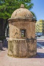 Colonial guard post in round brick in the colonial zone of Santo Domingo