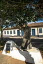 Colonial houses on street in Center of Porto Nacional Royalty Free Stock Photo