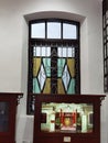 Colonial Macau Tung Sin Tong Charitable Society Macao Art Deco Architecture Color Pattern Glass Window Geometry Basic Shapes