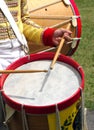 Colonial Military Band Drummer Royalty Free Stock Photo