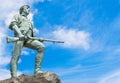 Colonial minuteman statue in Massachusetts Royalty Free Stock Photo