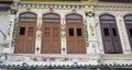 Colonial old building facade in Singapore Royalty Free Stock Photo