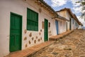 Colonial street in Barchara Colombia Royalty Free Stock Photo