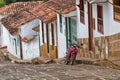 Colonial street in Barchara Colombia Royalty Free Stock Photo
