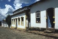 Colonial street in Tiradentes, Minas Gerais, Brazil. Royalty Free Stock Photo