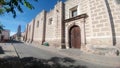 Colonial streets of the city of Zacatecas, Mexico structures made of pink quarry. Capital silver mining center of the Mexican stat Royalty Free Stock Photo