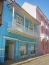 Colonial Style Architecture in Cartagena de Indias Colombia Royalty Free Stock Photo