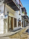 Colonial Style Architecture in Cartagena de Indias Colombia Royalty Free Stock Photo