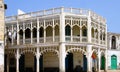 Colonial style building at the street of Massawa, Eritrea Royalty Free Stock Photo
