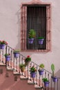 Colonial Style Window Balcony and Stairs Royalty Free Stock Photo
