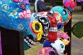 Offerings, skulls, crafts related to the day of the dead in Mexico. Festivity full of colors and traditions that makes us remember
