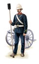 colonial victorian british artilleryman Royalty Free Stock Photo