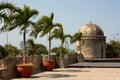 Colonial Wall of Cartagena de Indias. Colombia Royalty Free Stock Photo