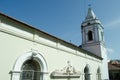 Colonial white church in Casco Viejo, Panama