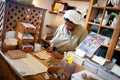 Colonial Williamsburg Shopkeeper Royalty Free Stock Photo