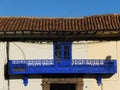 Colonial window and balcony. Royalty Free Stock Photo