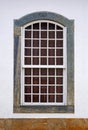Colonial window at historical center in Sao Joao del Rei, Brazil Royalty Free Stock Photo