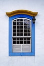 Colonial window at historical center, Sao Joao del Rei, Brazil Royalty Free Stock Photo