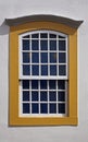 Colonial window at historical center, Sao Joao del Rei, Brazil Royalty Free Stock Photo