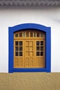 Colonial window in historical center, Sao Joao del Rei, Brazil Royalty Free Stock Photo