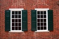 Colonial Windows Royalty Free Stock Photo