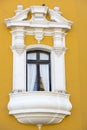 Colonial yellow and white balcony Royalty Free Stock Photo
