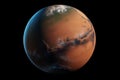 Colonization planet Mars concept. Generative AI