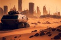 Colonizing mars illustration Royalty Free Stock Photo