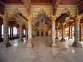 Colonnade in the in the Amber fort or Amer fort Jaipur Royalty Free Stock Photo