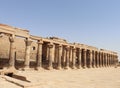 The Colonnade Of Ancient Columns in philae temple Royalty Free Stock Photo