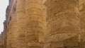 Colonnade in the ancient Karnak temple of Luxor. Royalty Free Stock Photo