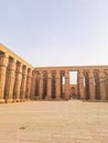 Colonnade. Ancient ruins of Karnak temple in Luxor. Egypt