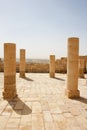 Colonnade of ancient temple ruins Royalty Free Stock Photo