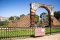 Colonnade Arch Ruins at Mission San Luis Rey Royalty Free Stock Photo