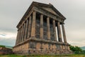 colonnade of the beautiful Garni temple in the mountains of Armenia, a landmark