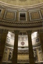 Colonnade detail inside Pantheon in Rome